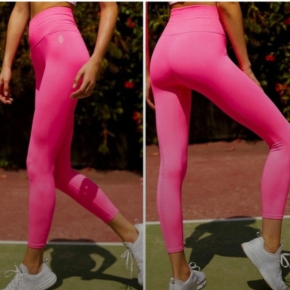 Free People Pants - OCT SALE Free People Good Karma leggings - Tropical Pink